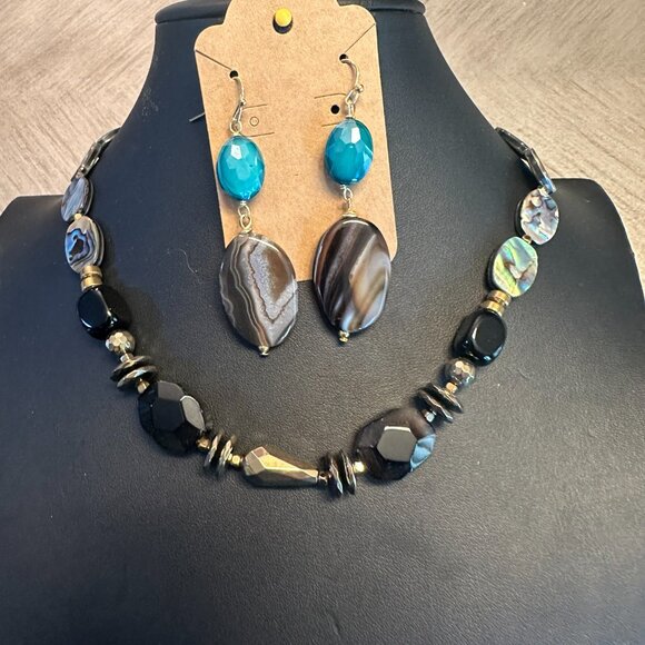 Studio Barse Black and Blue Necklace Set - Picture 1 of 5